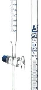 Bureta de 50 ml Robinete de Vidrio