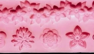 Molde silicona flores y guarda