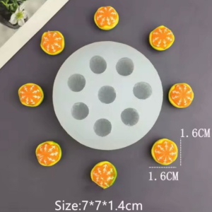 Molde Silicona 8  Naranjas  Mini