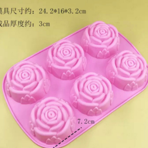 Molde Silicona 6  Rosas