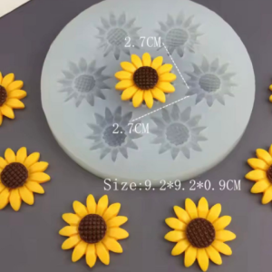 Molde Silicona 7 Girasoles Mini